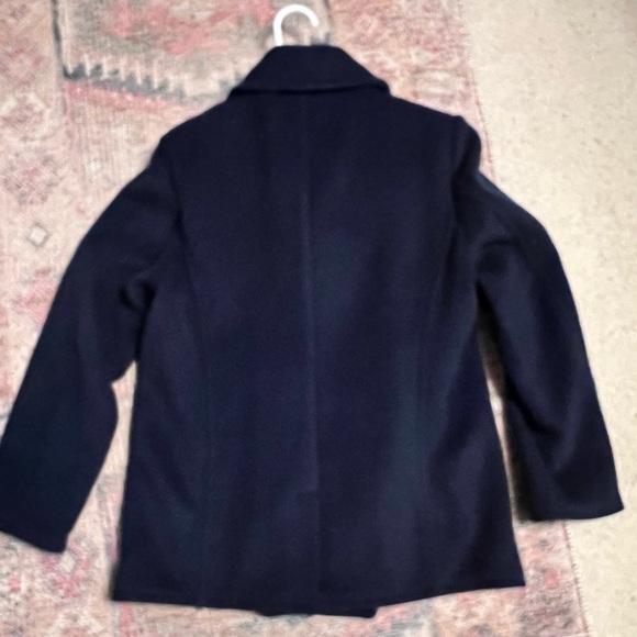 BRAND NEW NAVY STYLE BLUE WOOL PEACOAT! - Picture 2 of 2